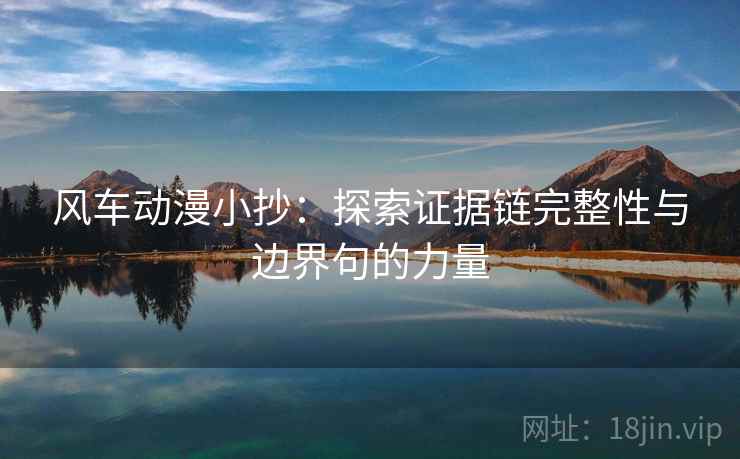 风车动漫小抄:探索证据链完整性与边界句的力量 风车动漫小抄:探索证据链完整性与边界句的力量