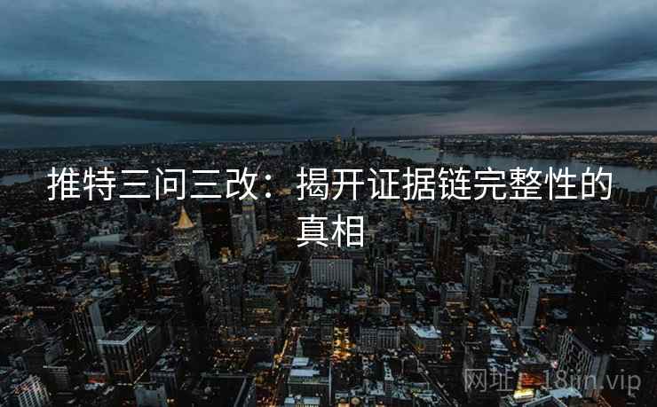 推特三问三改:揭开证据链完整性的真相 推特三问三改:揭开证据链完整性的真相